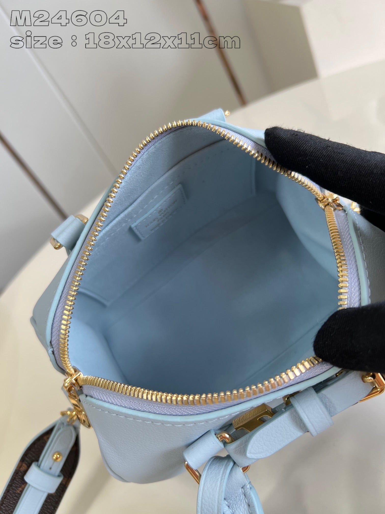 Speedy Bandouliere 18cm Cloud Blue Calfskin
