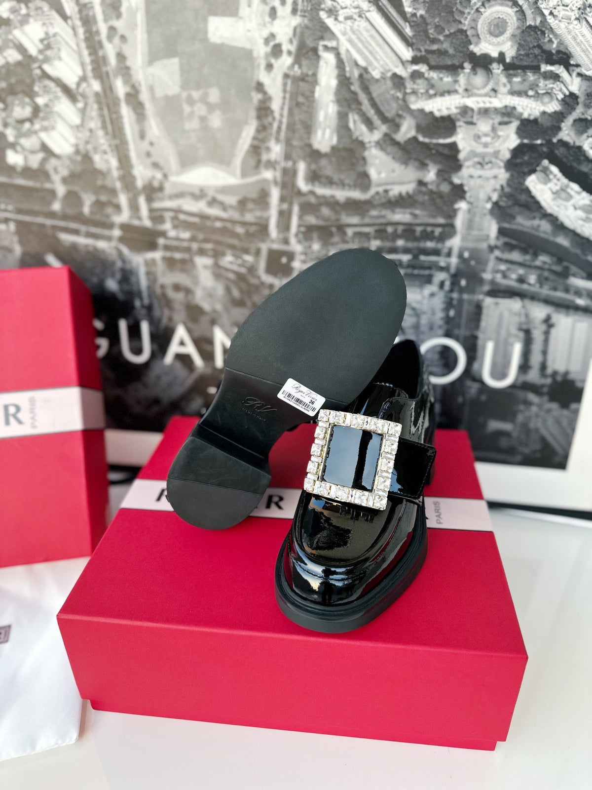 Diamond Loafers Viv Black Cowhide Patent Leather 184411