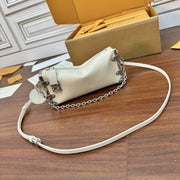 LV Petite Malle 23cm White Italian Leather 330411