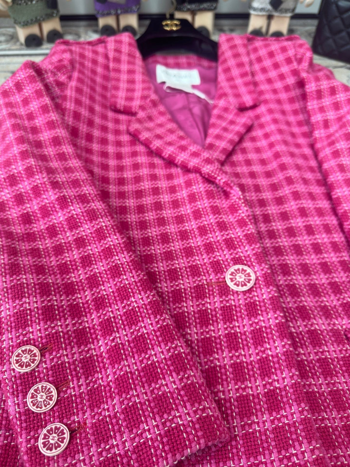 CC  Tweed Jacket Dack Pink Cotton 251875