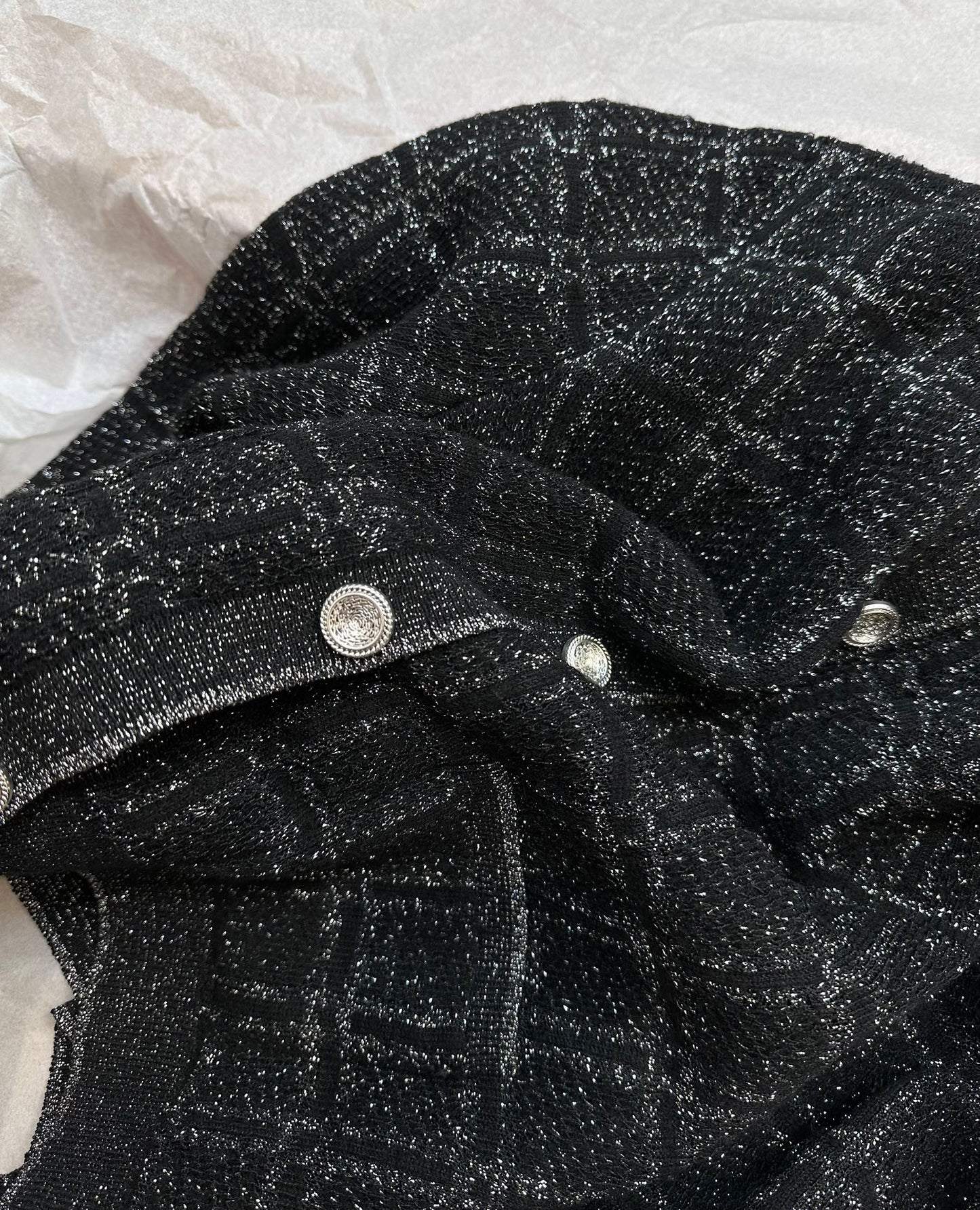 GG 25 Cardigan Black Cotton 0020
