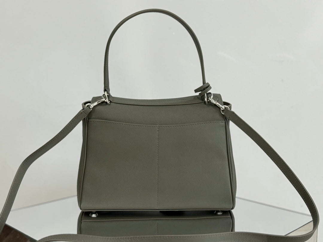 Balenciaga Small Rodeo Bag 29 Olive Green Calfskin Sliver Hardware