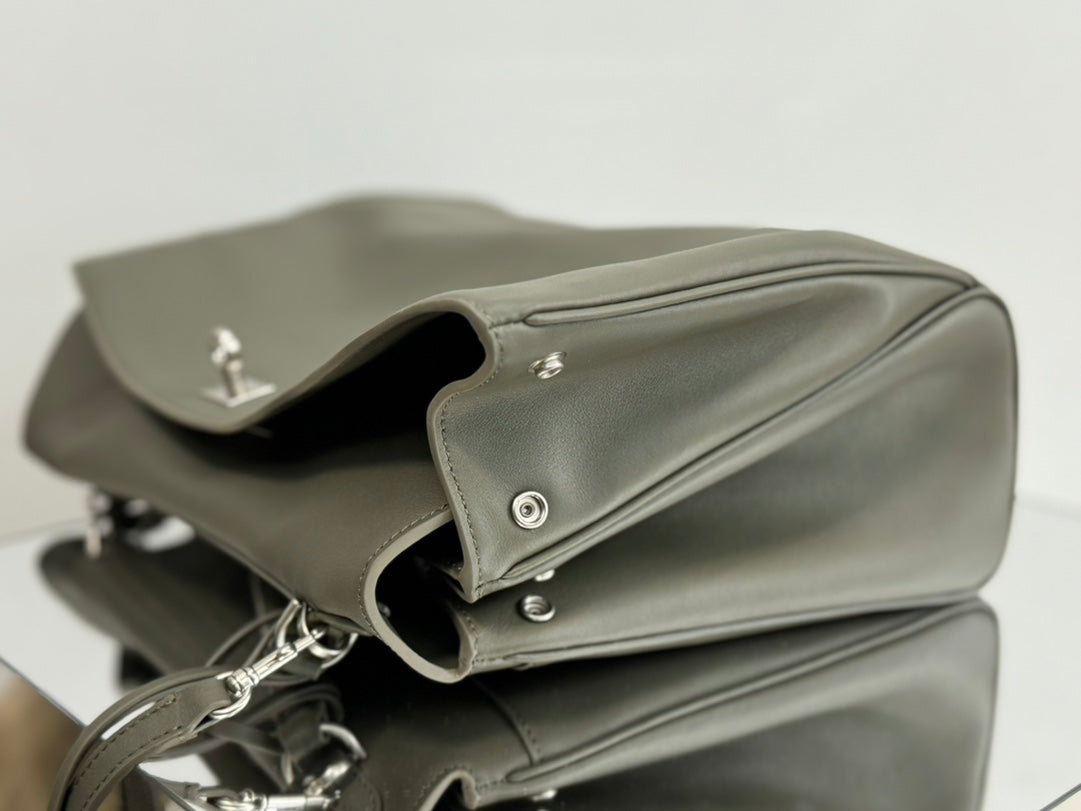 Balenciaga Medium Rodeo Bag 35 Olive Green Caflskin Sliver Hardware