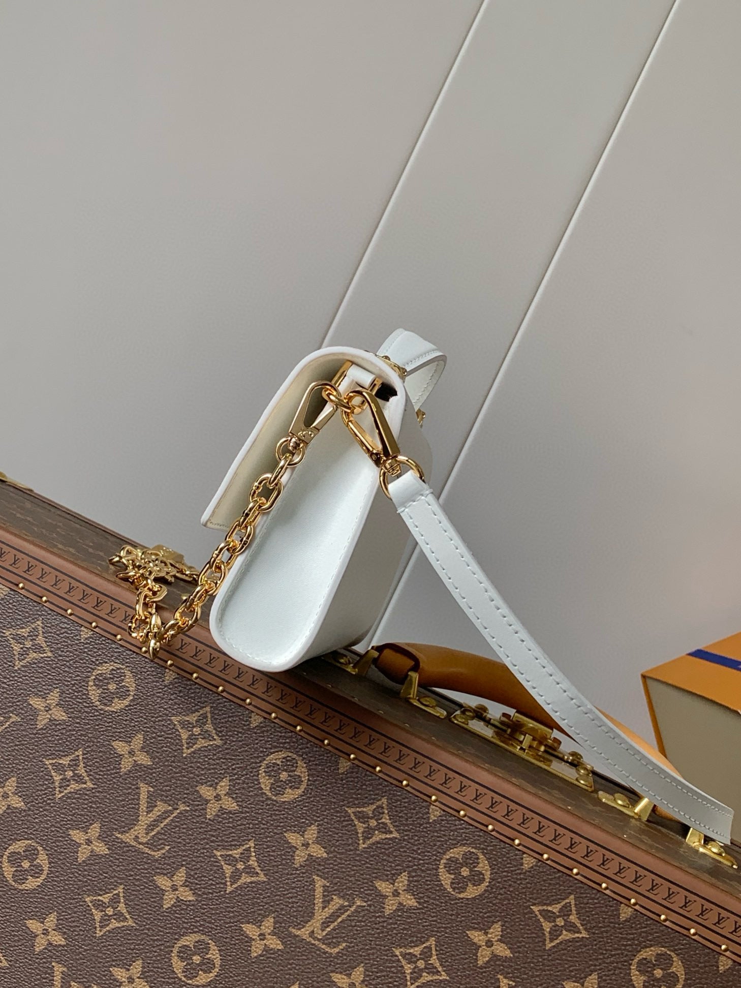 Wallet On Chain Capucines handbag White Cowhide 250408