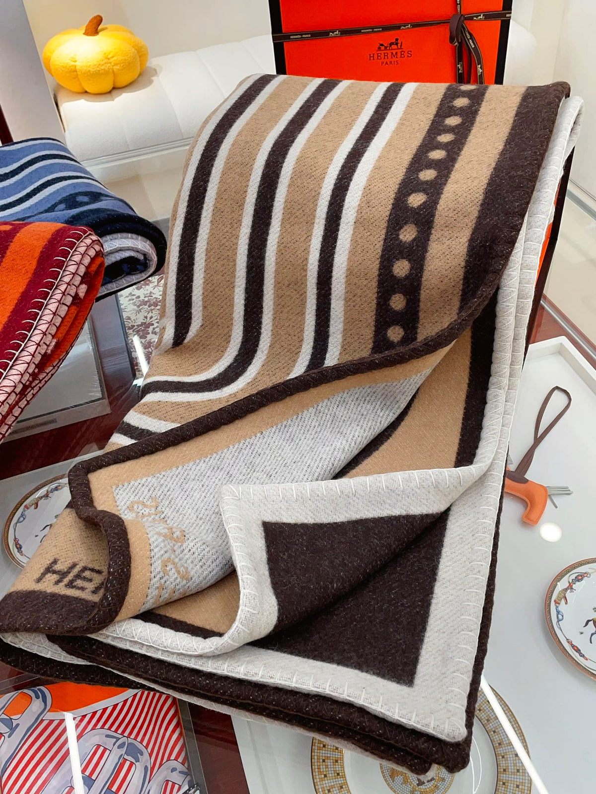 Grand Tralala Blanket Beige Wool Cashmere