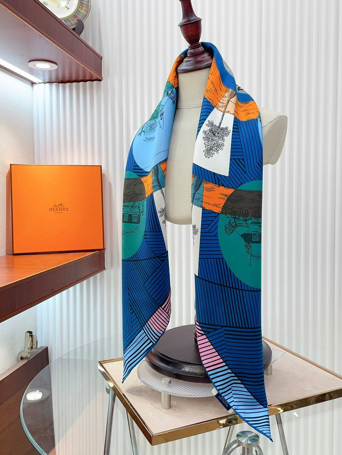 Jeu Des Omnibus Remix Scarf 90 CM In Colorful Silk Twill  211109