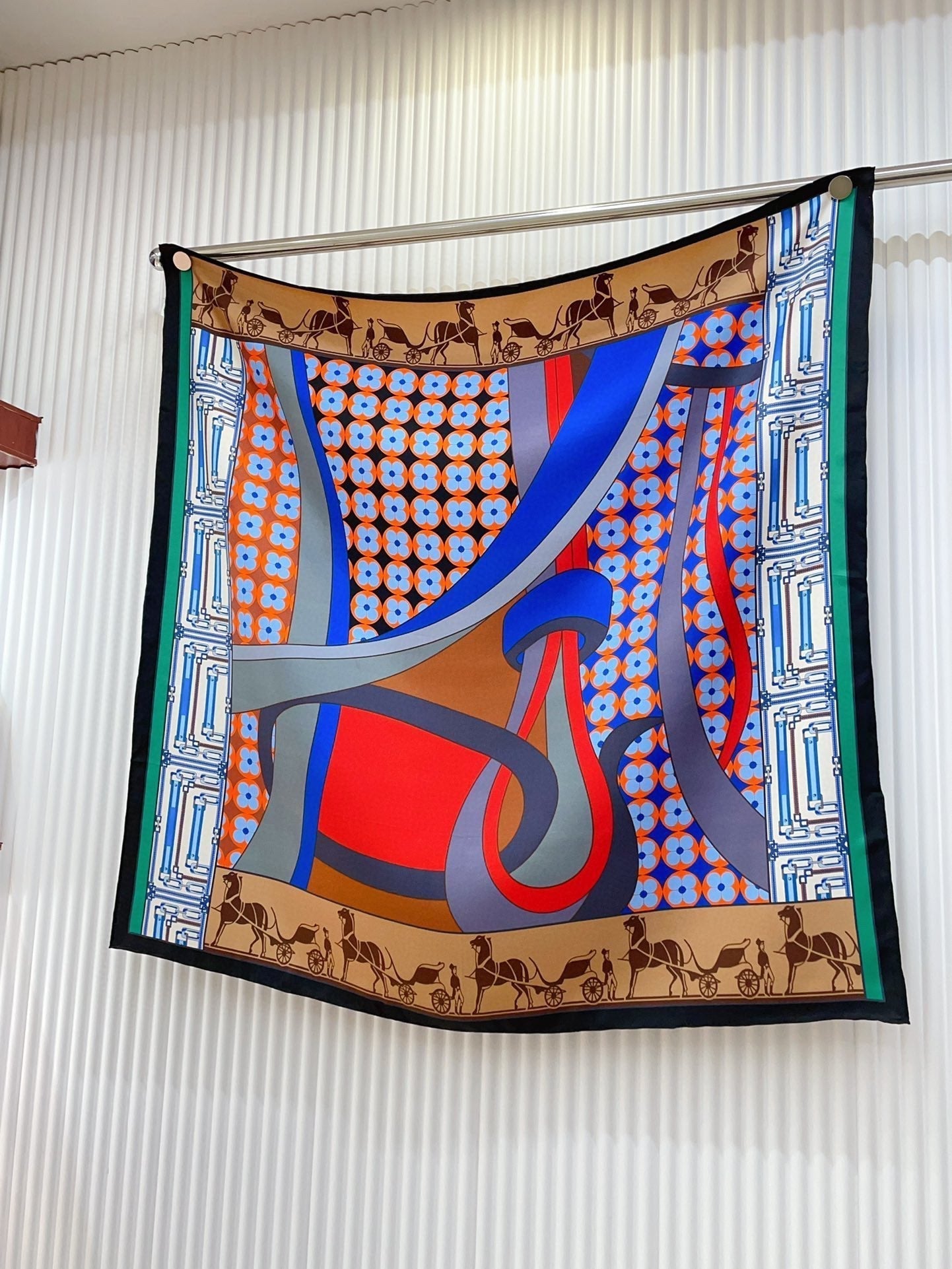 Scarf 90 CM In Colorful Silk Twill 258476