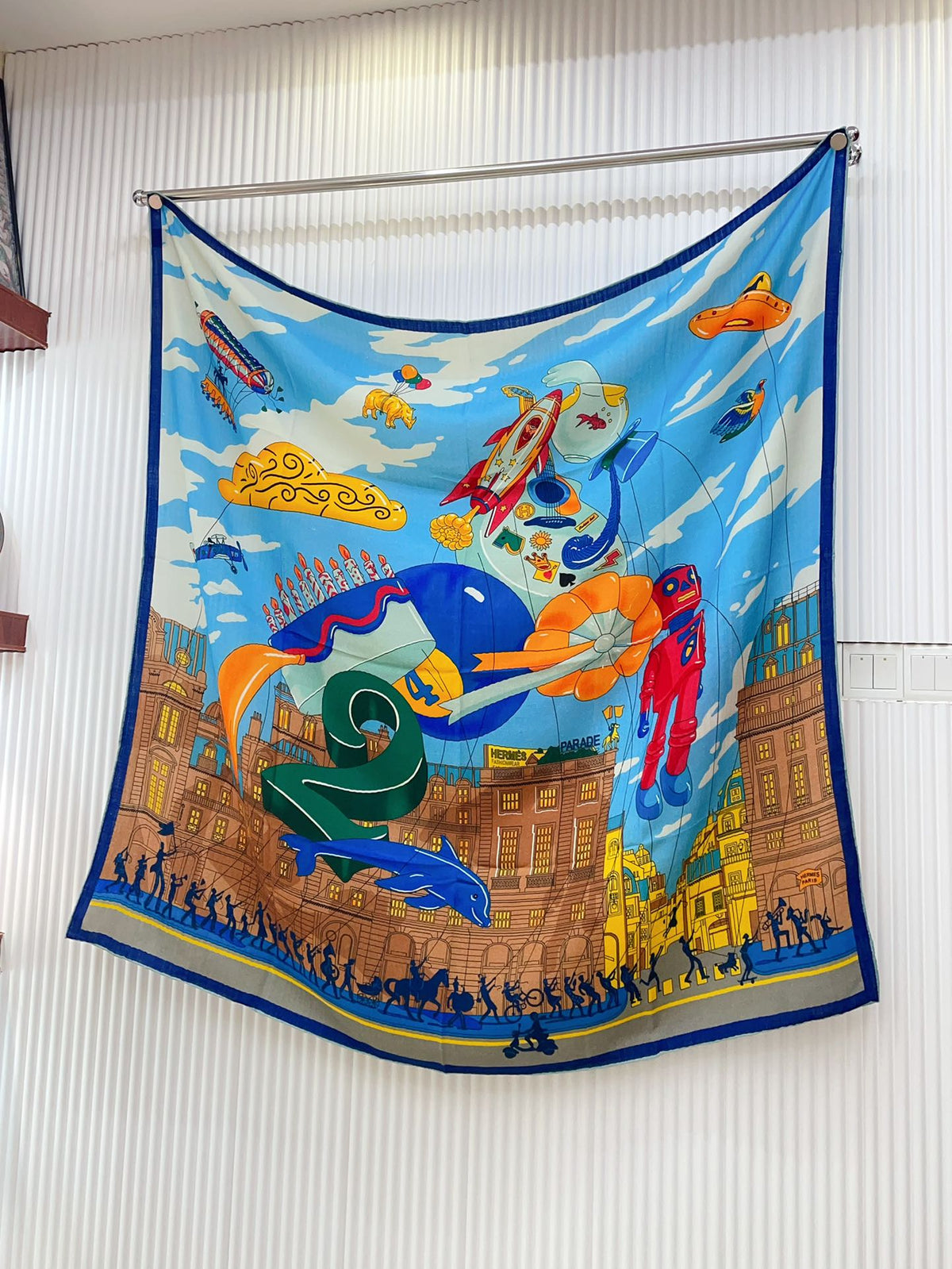 Parade Scarf 140 CM In Colorful Cashmere And Silk  340182