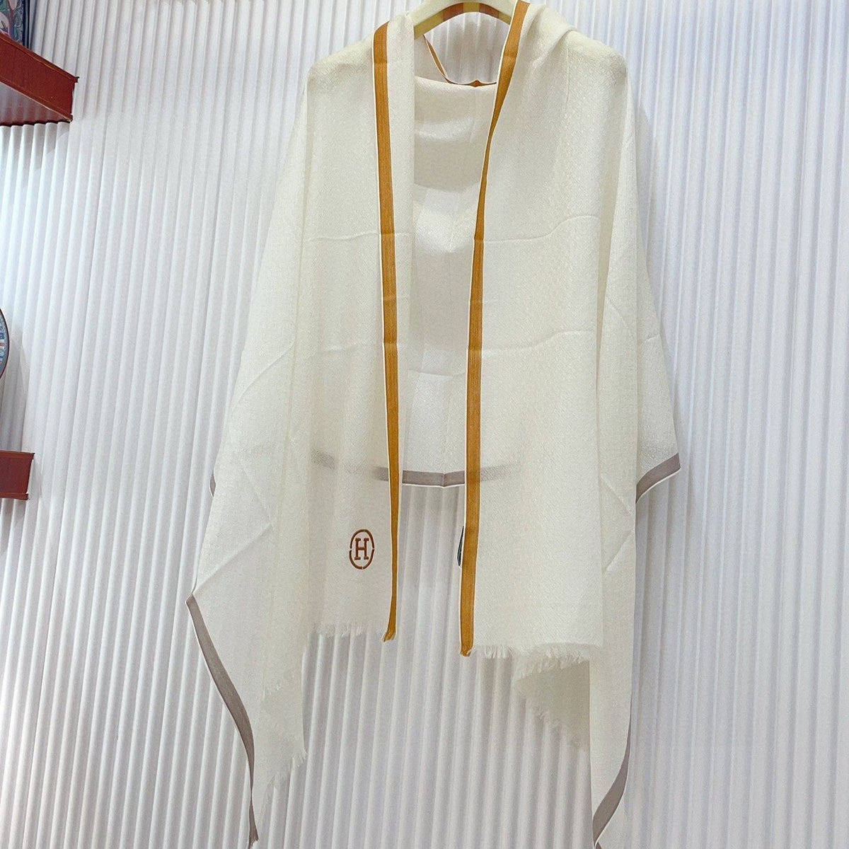 SCARF 180 CM IN WHITE CASHMERE 388147