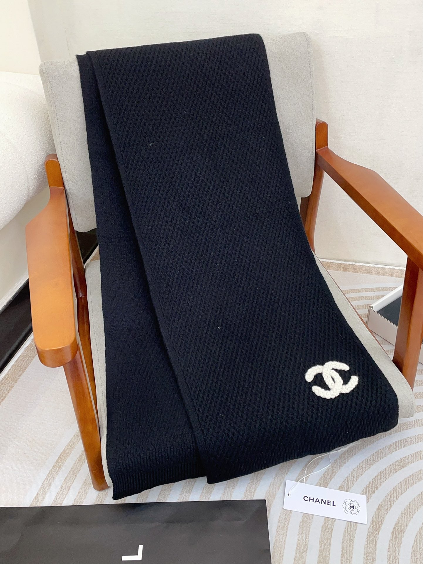 CC Scarf 190 CM In Black Cashmere 393184