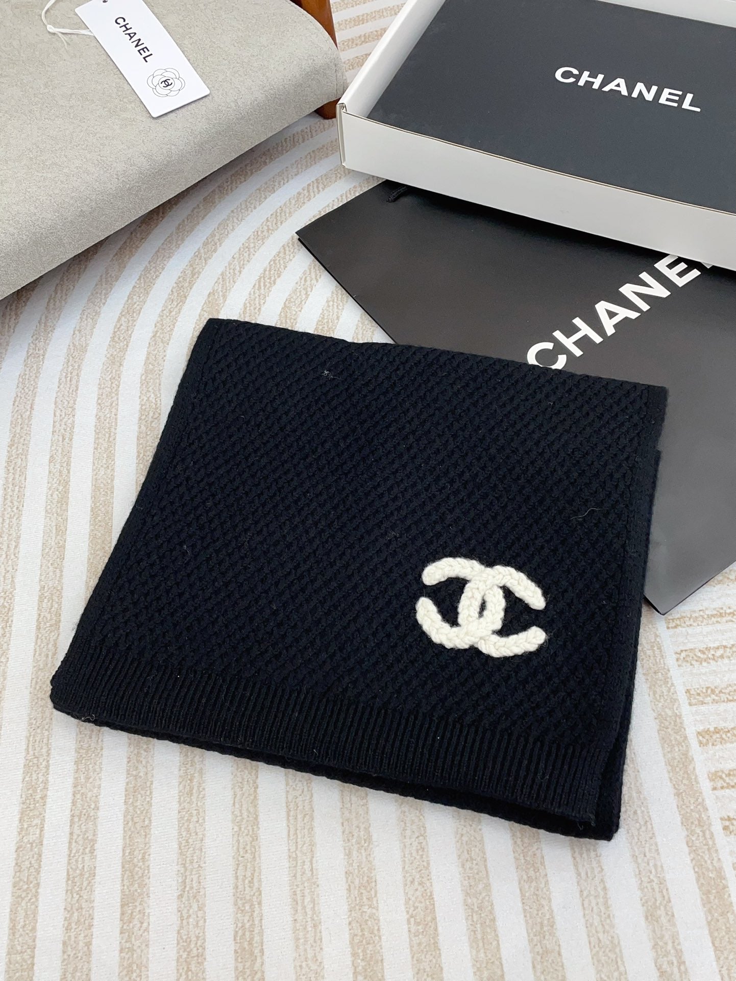 CC Scarf 190 CM In Black Cashmere 393184
