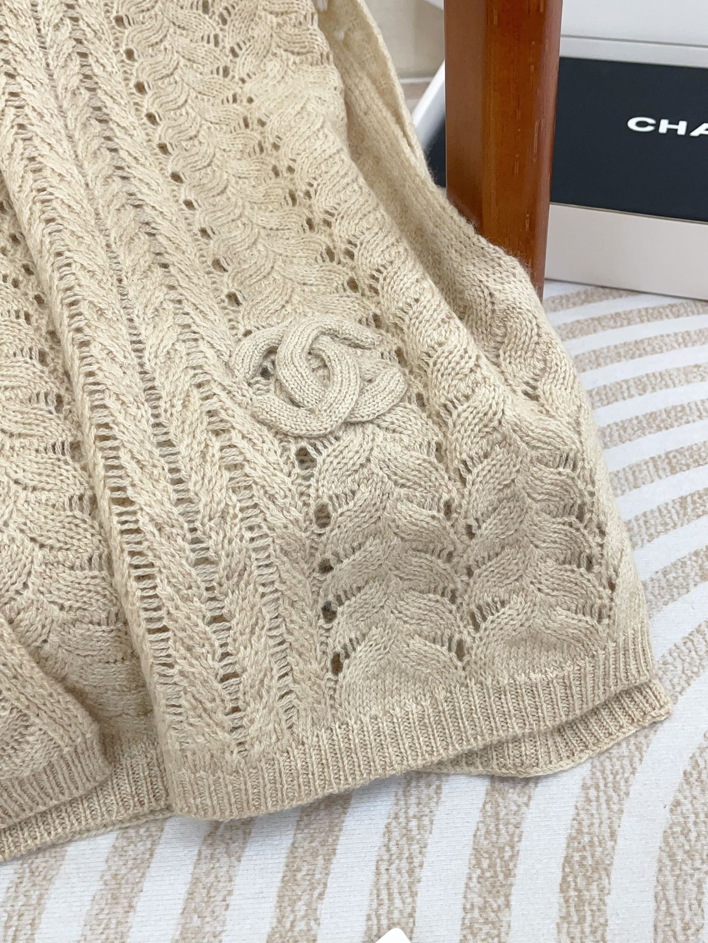 CC Scarf 190 CM In Beige Cashmere 396246
