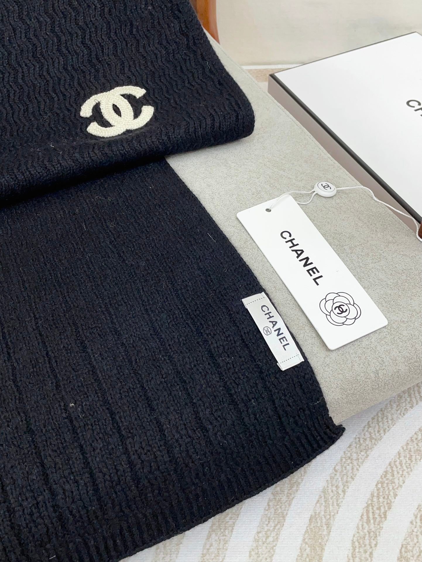 CC Scarf 180 CM In Black Wool 413761