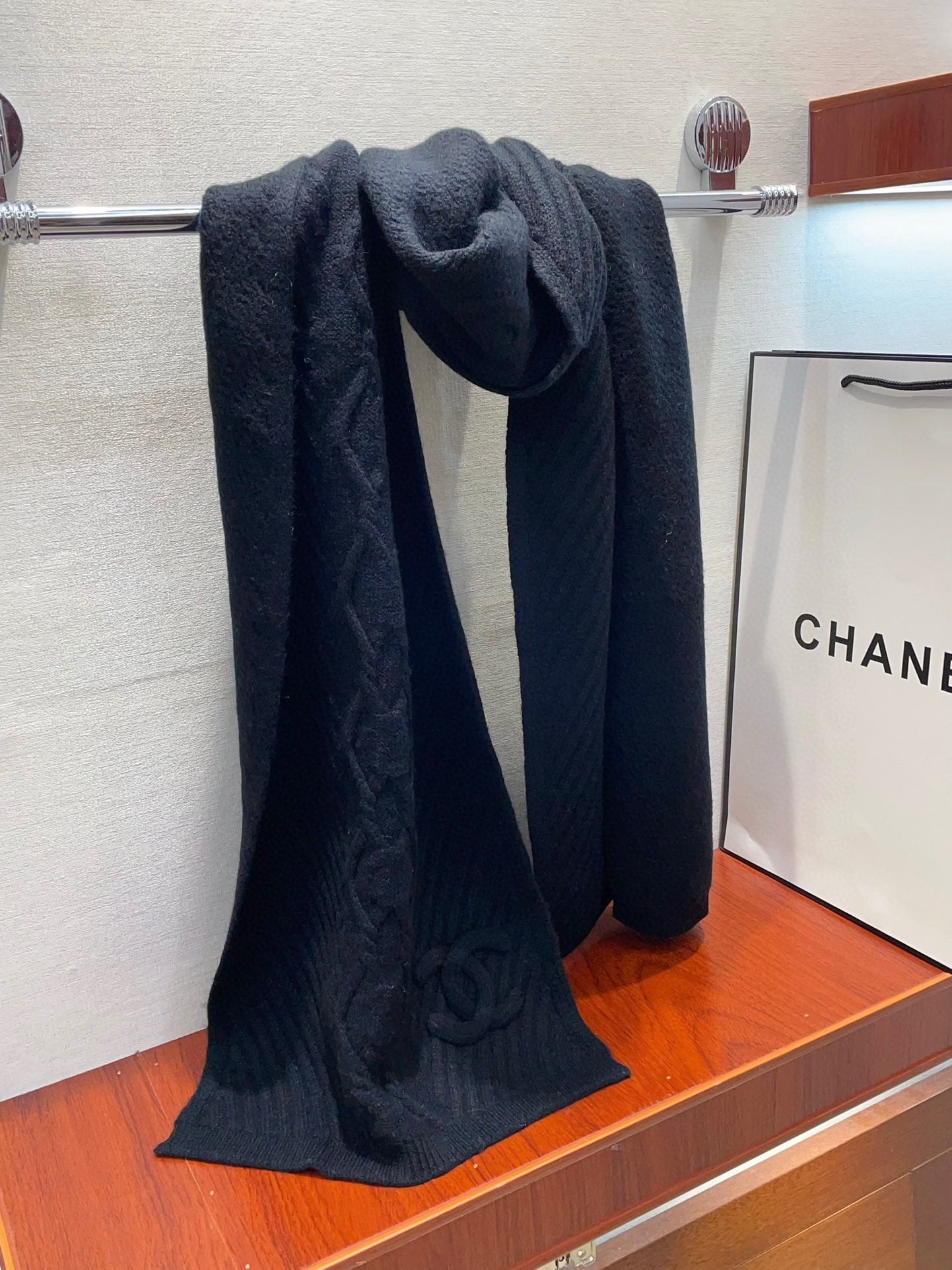 CC Scarf 180 CM In Black Wool 422766