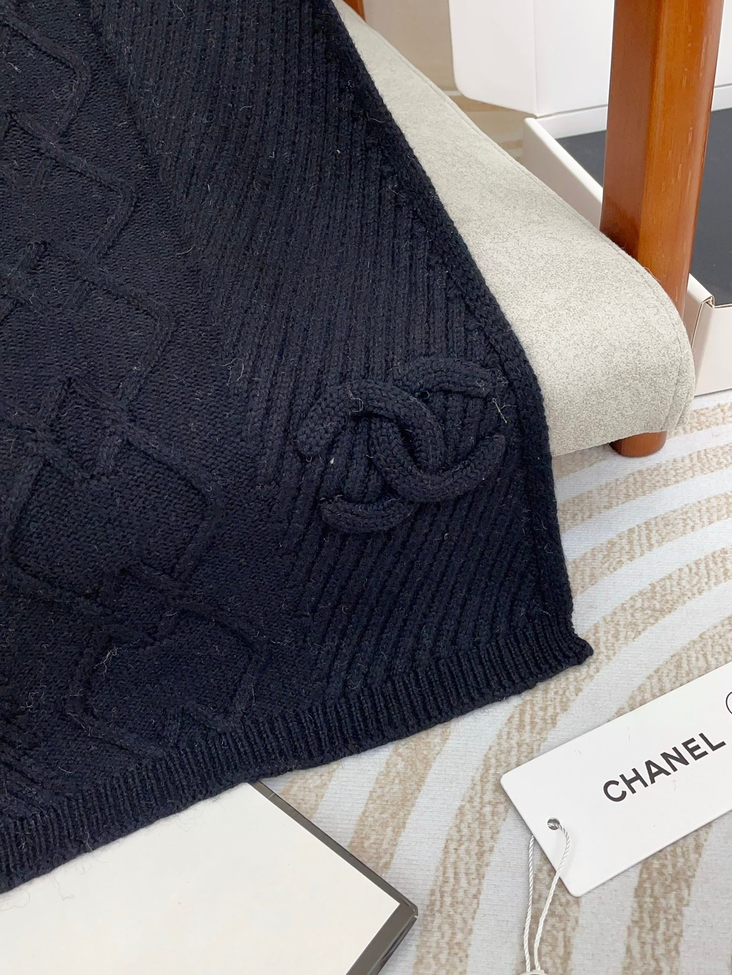 CC Scarf 180 CM In Black Wool 422766