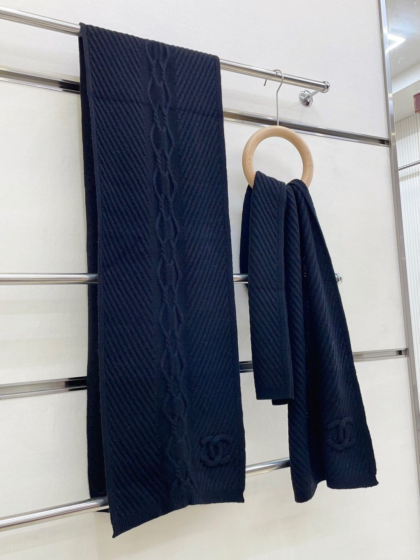 CC Scarf 180 CM In Black Wool 422766
