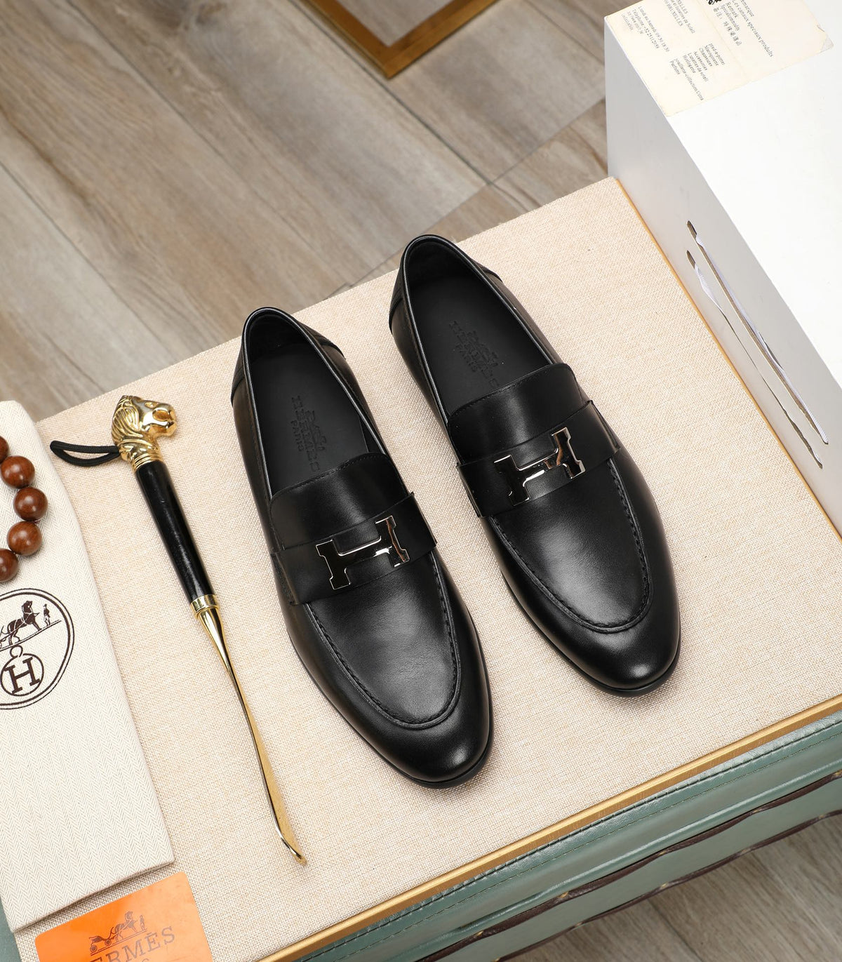 HM Men's Paris Loafer Black Cowhide