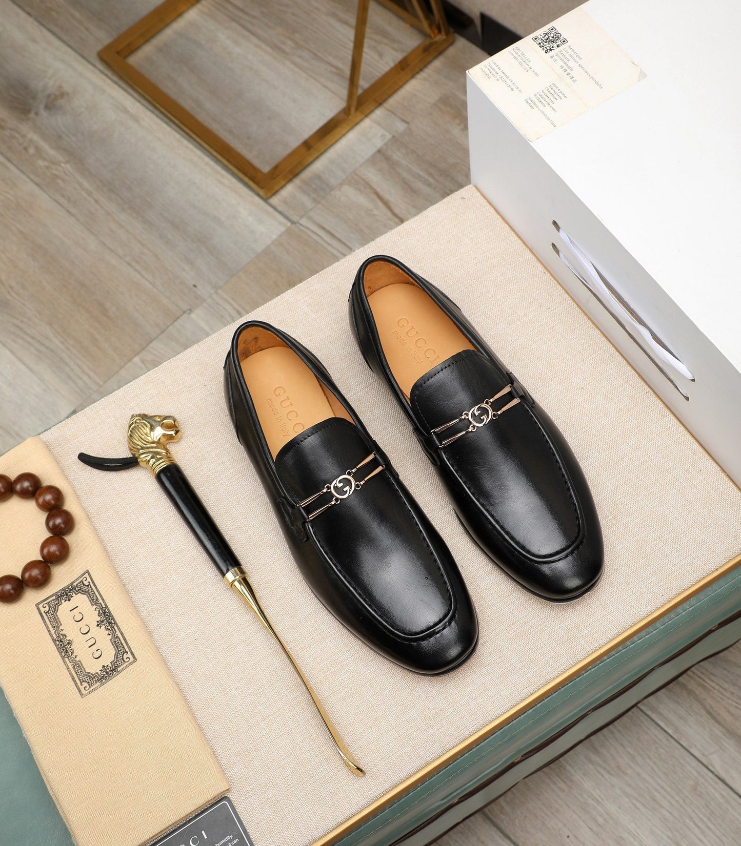 GG Men's Phyllis Loafer Black Cowhide 526008