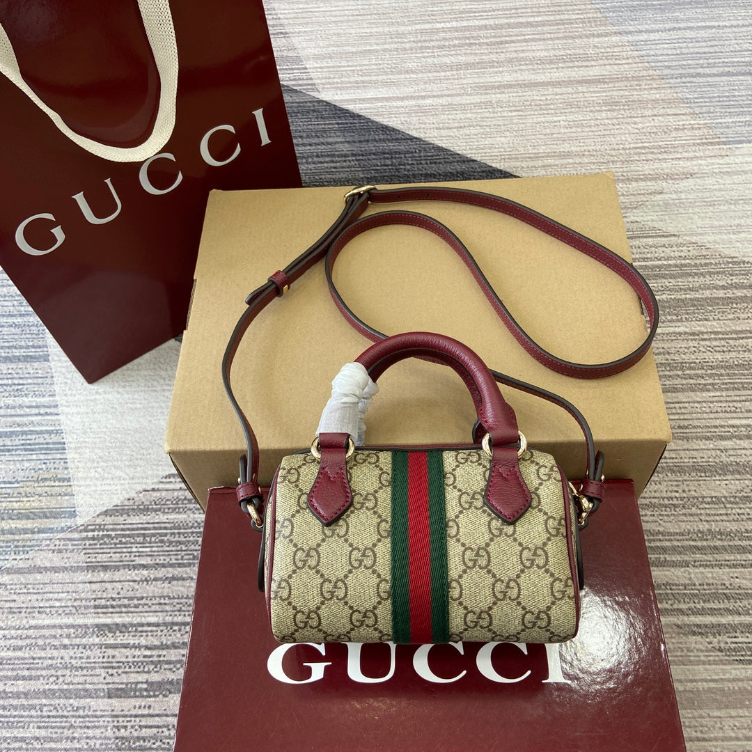 GG Ophidia Bag 16cm Canvas leather 339631