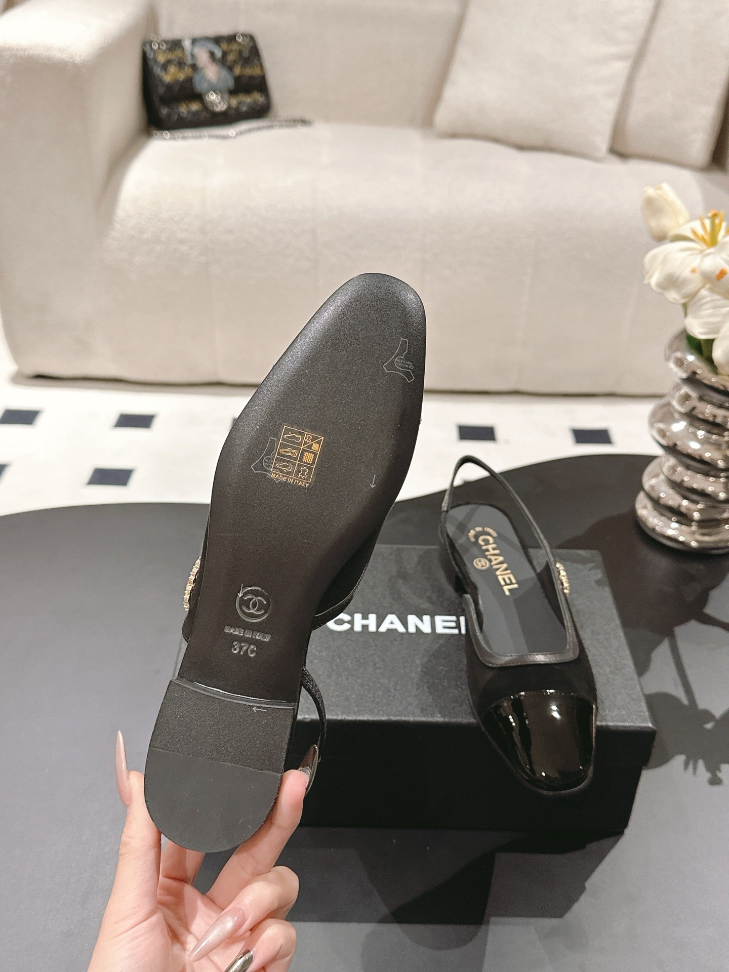 CC Slingback Black Suede 237503