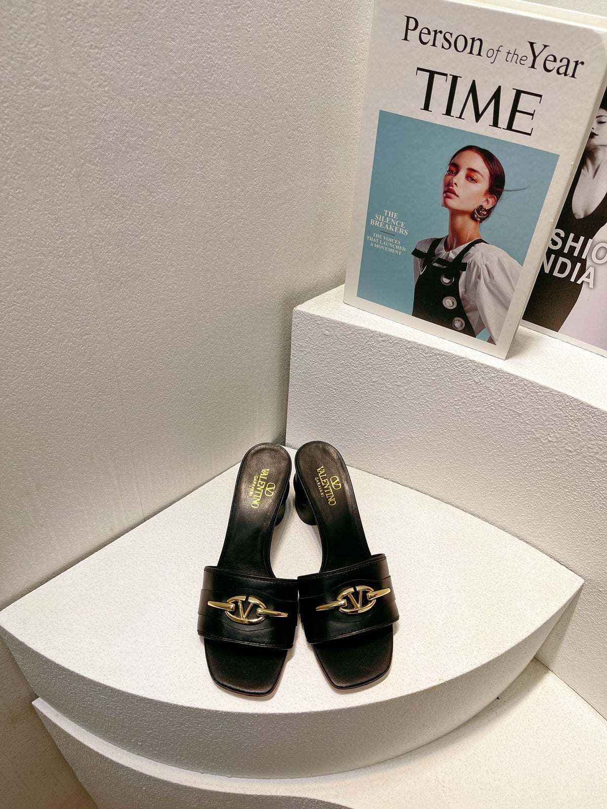 VT Leather Mules Black Cowhide 292867
