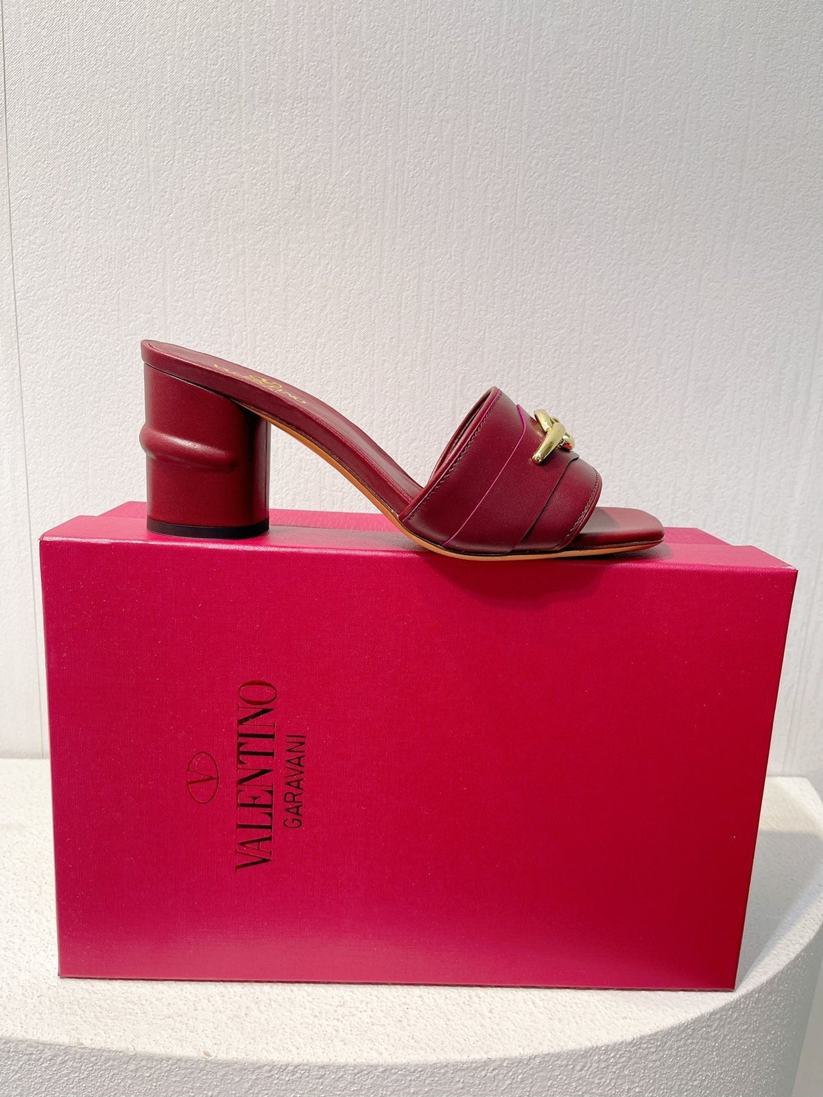 VT Leather Mules Dark Burgundy Cowhide 292870