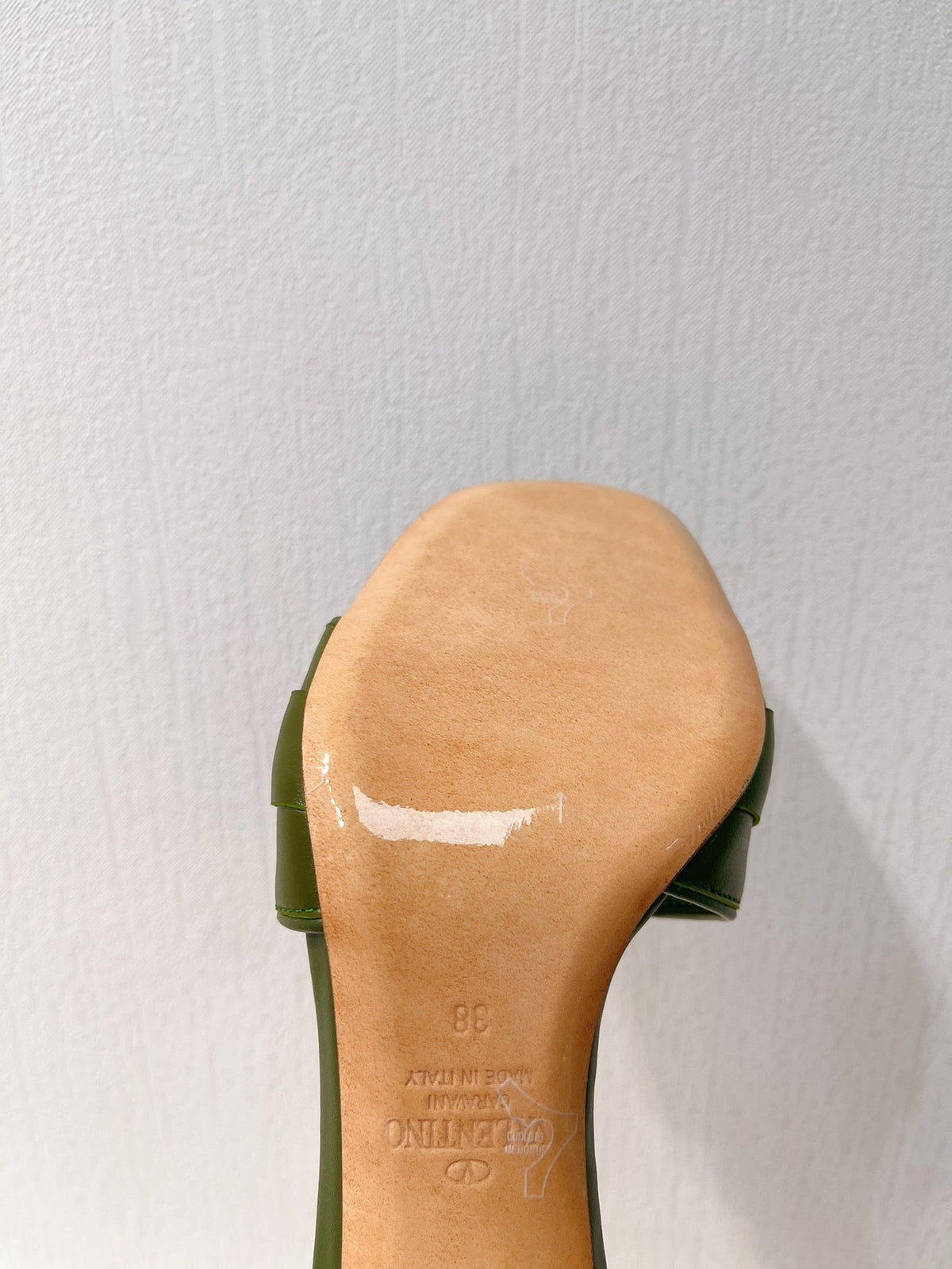 VT Leather Mules Dark Green Cowhide 292871