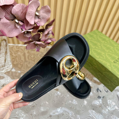 WOMEN'S SLIPPER IN BLACK CALFSKIN