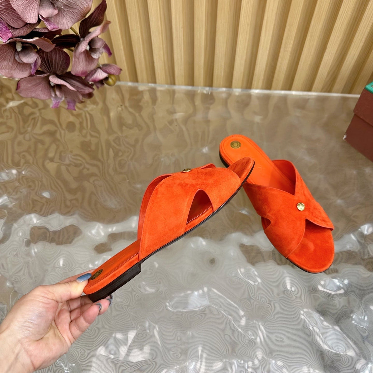LP Vera Sandal Orange Sheepskin 307964