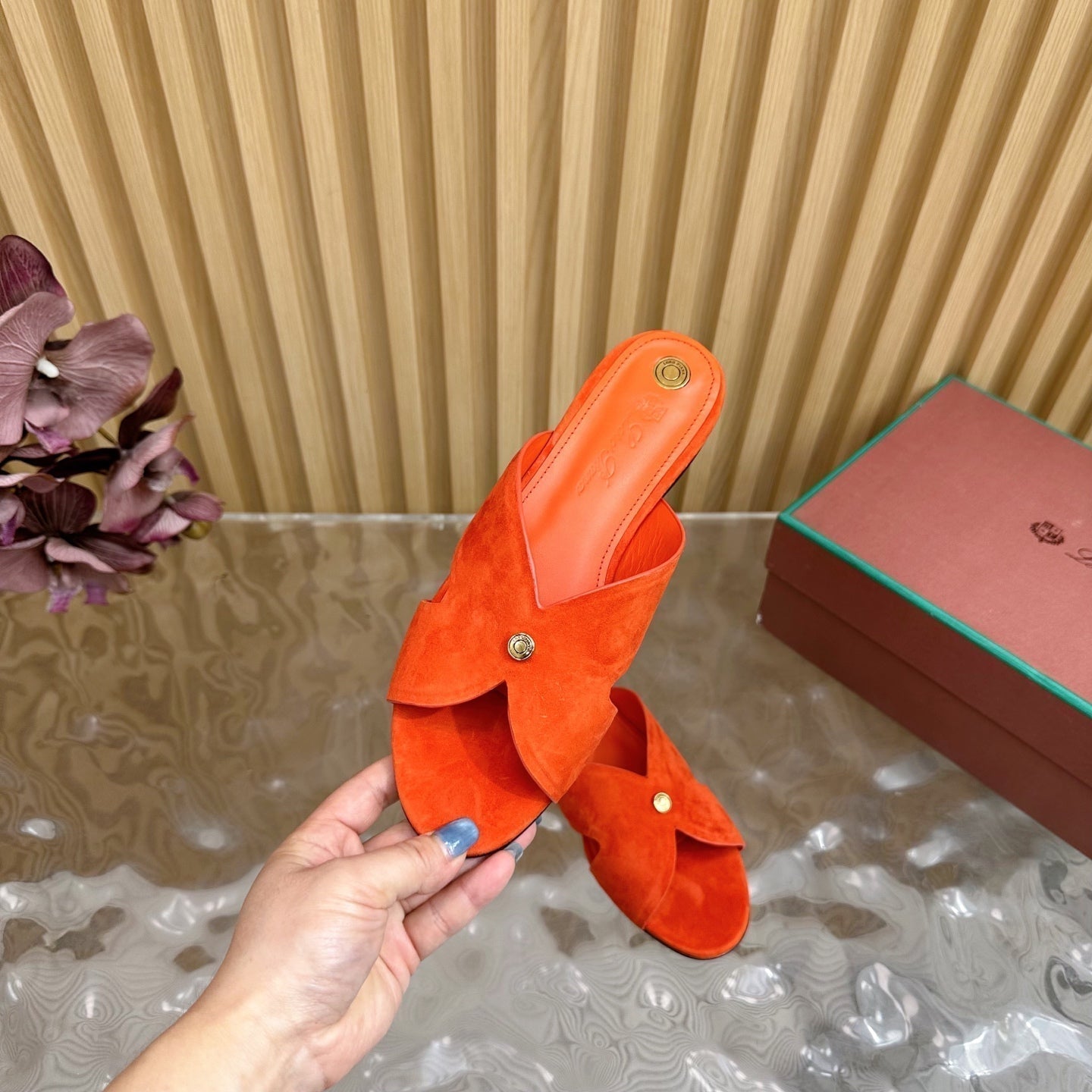LP Vera Sandal Orange Sheepskin 307964