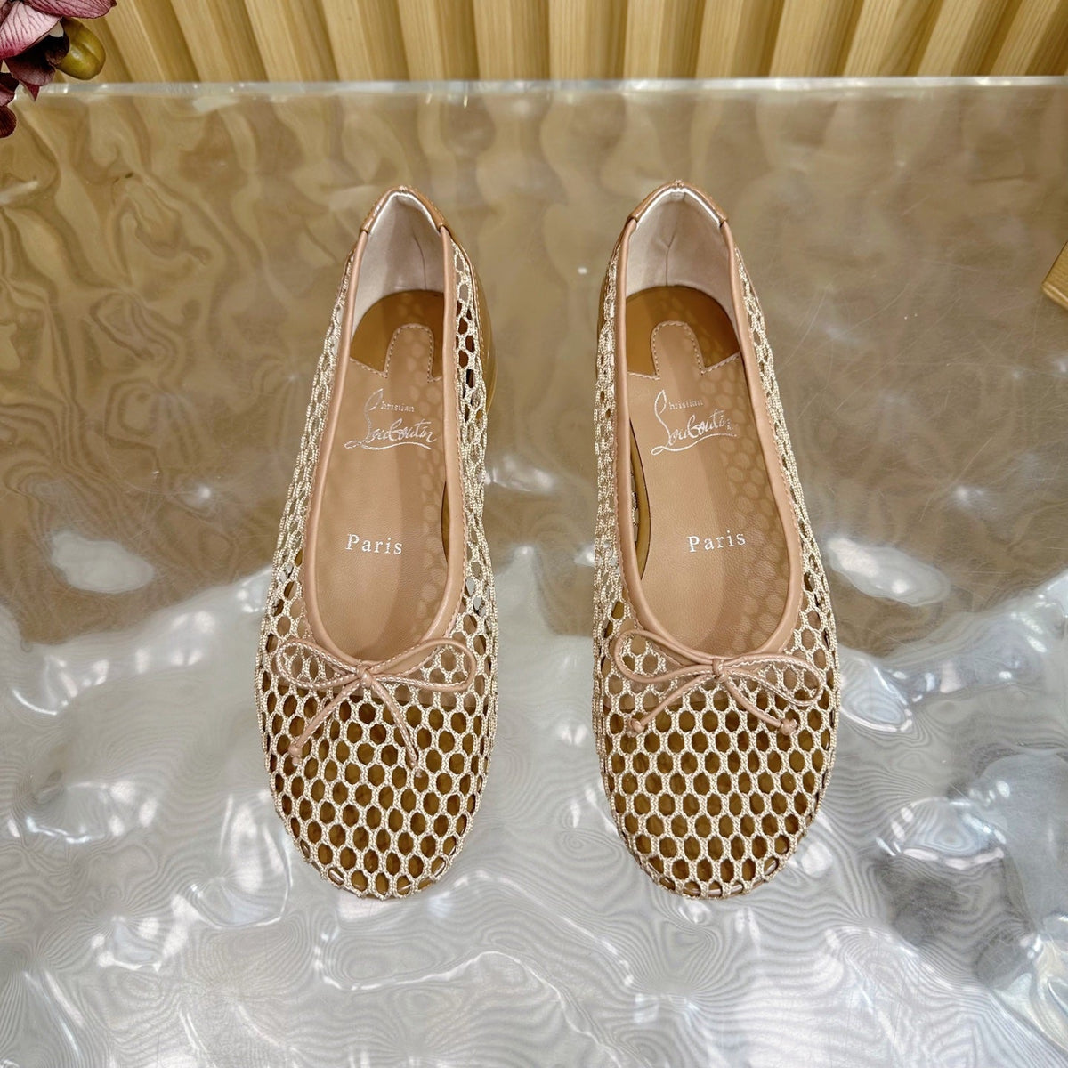 CL 25 Mary Jane Pumps Beige Mesh 317853