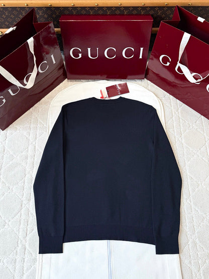 GG 25 Knitted Sweater Black Cotton 0007
