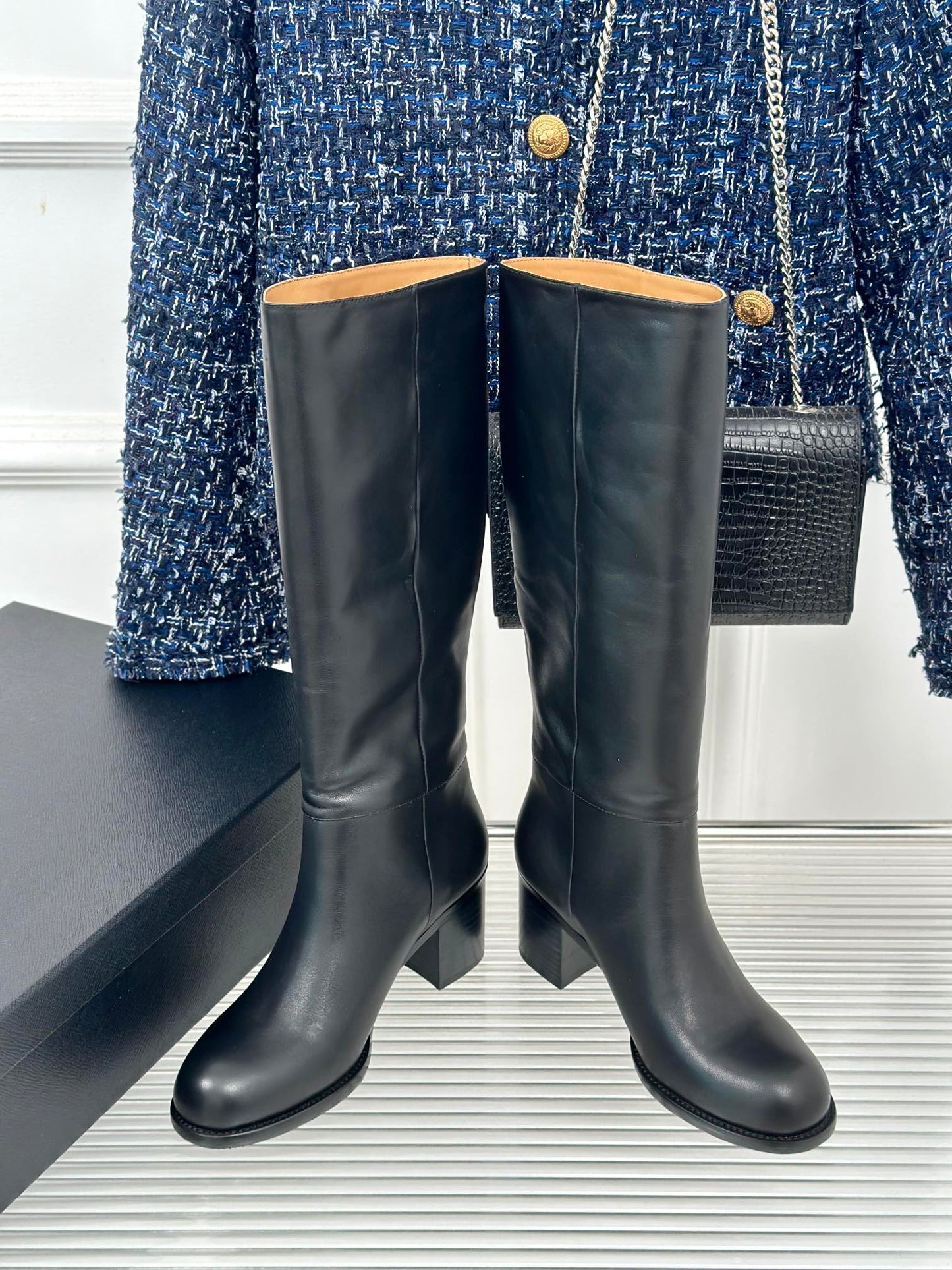 Alaila High Boots In Black Cowhdie 894440