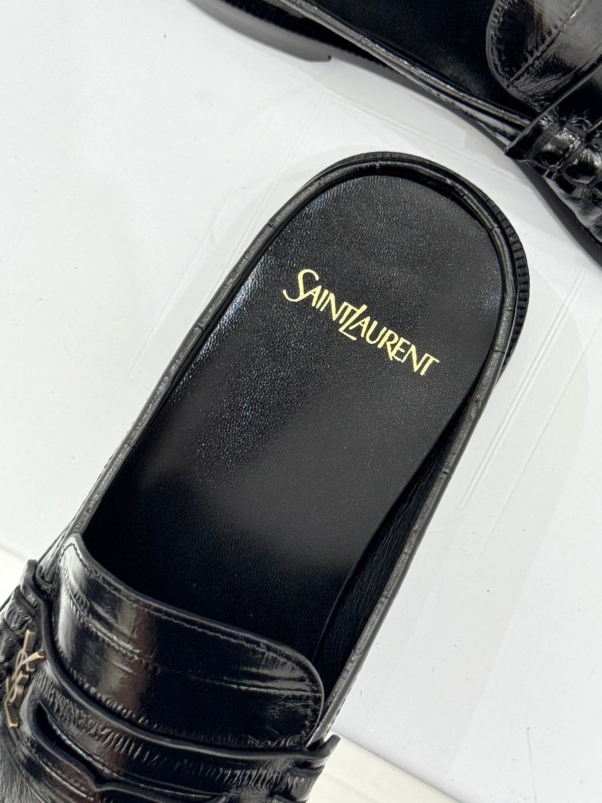 YSL 25 Loafer Black Sheepskin 474874