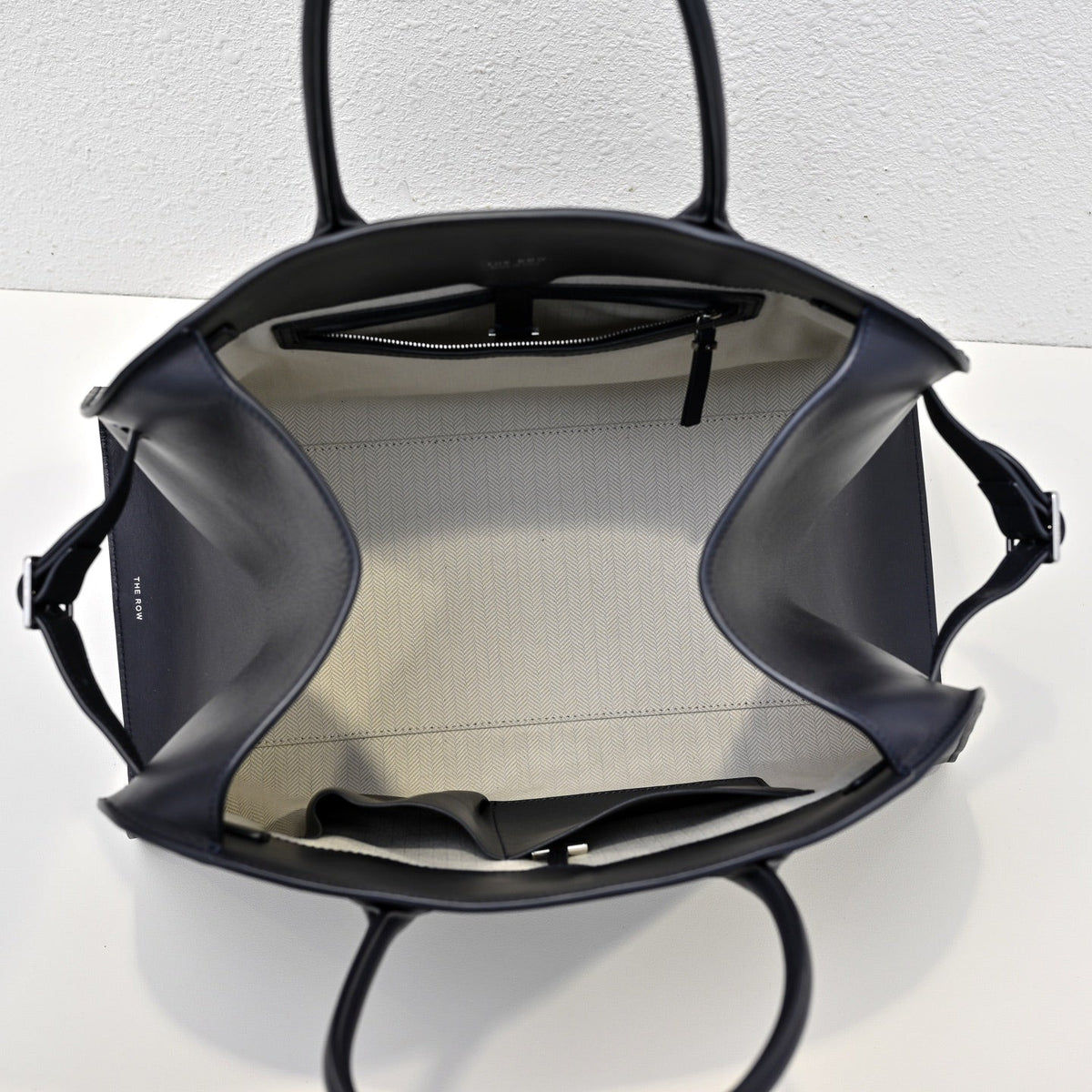The Row Margaux 15 38cm Tote Bag In Calfskin