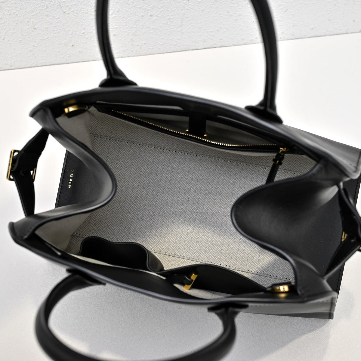 The Row Margaux 12 32cm Tote Bag In Calfskin