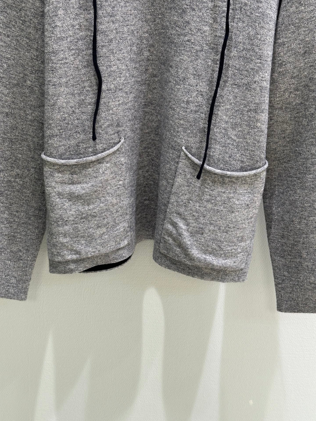 Miumiu 2026 Half-zipper Sweater Grey Mix Blue Cashmere