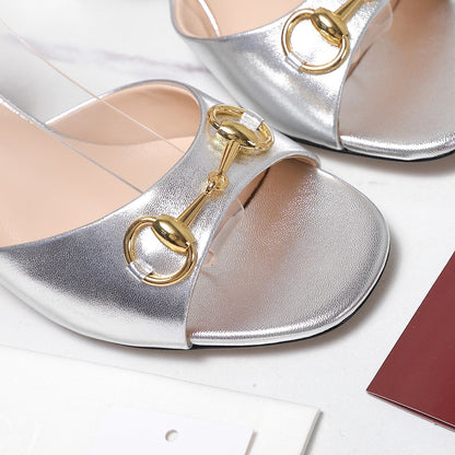 GG 26ss Sandals 55 Sliver Beige Sheepskin 601095