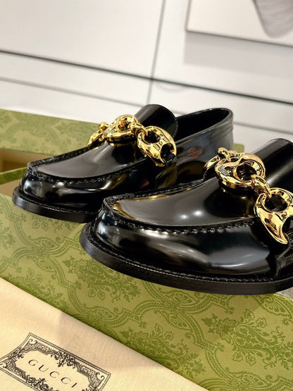 GG Marina Loafer Black Patent Calfskin
