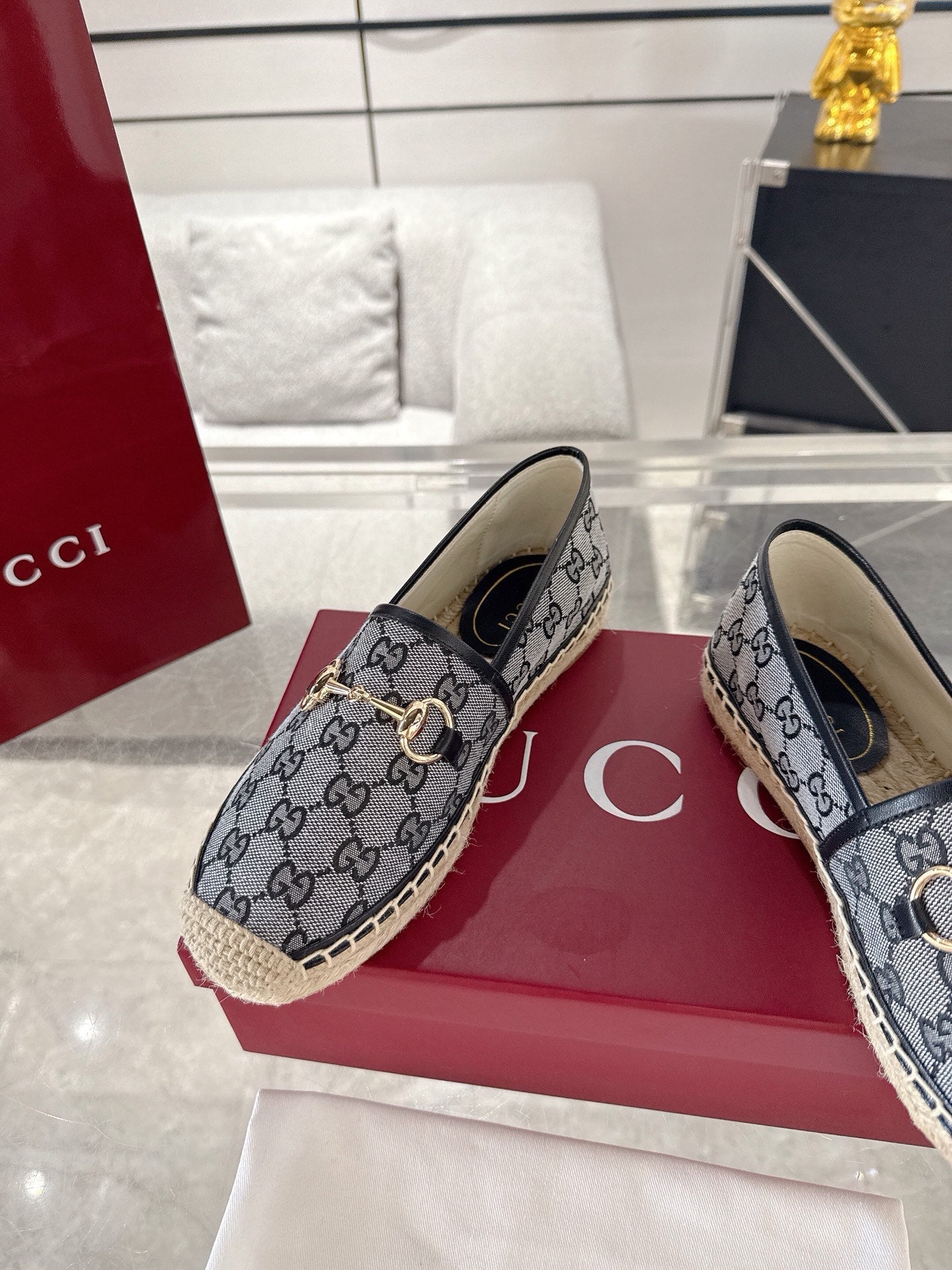 GC 2025 Espadrille With Horsebit Black Canvas 292456