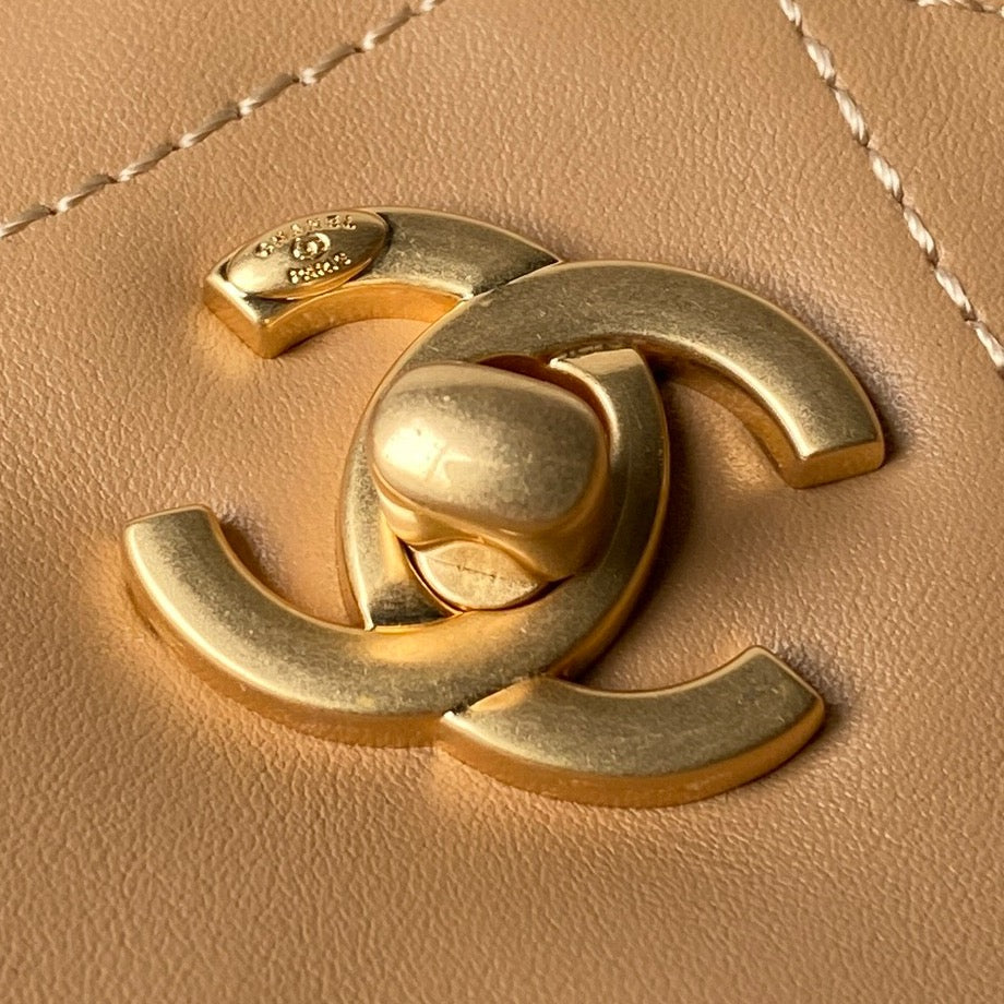 Chanel 2025 Bag 28cm Beige Calfskin 318241