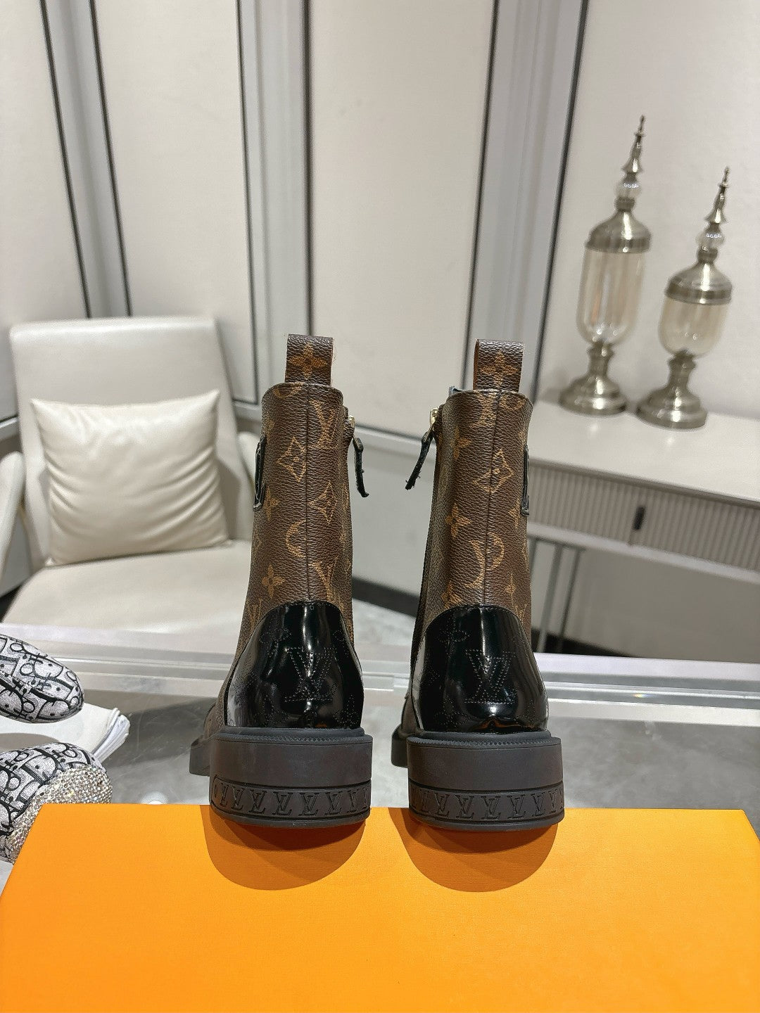 LV Citizen Flat Ranger Boot Dark Brown Monogram Cowhide