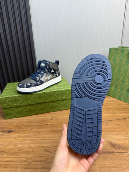 GG Men's Sneaker Navy Blue Cowhide 527700