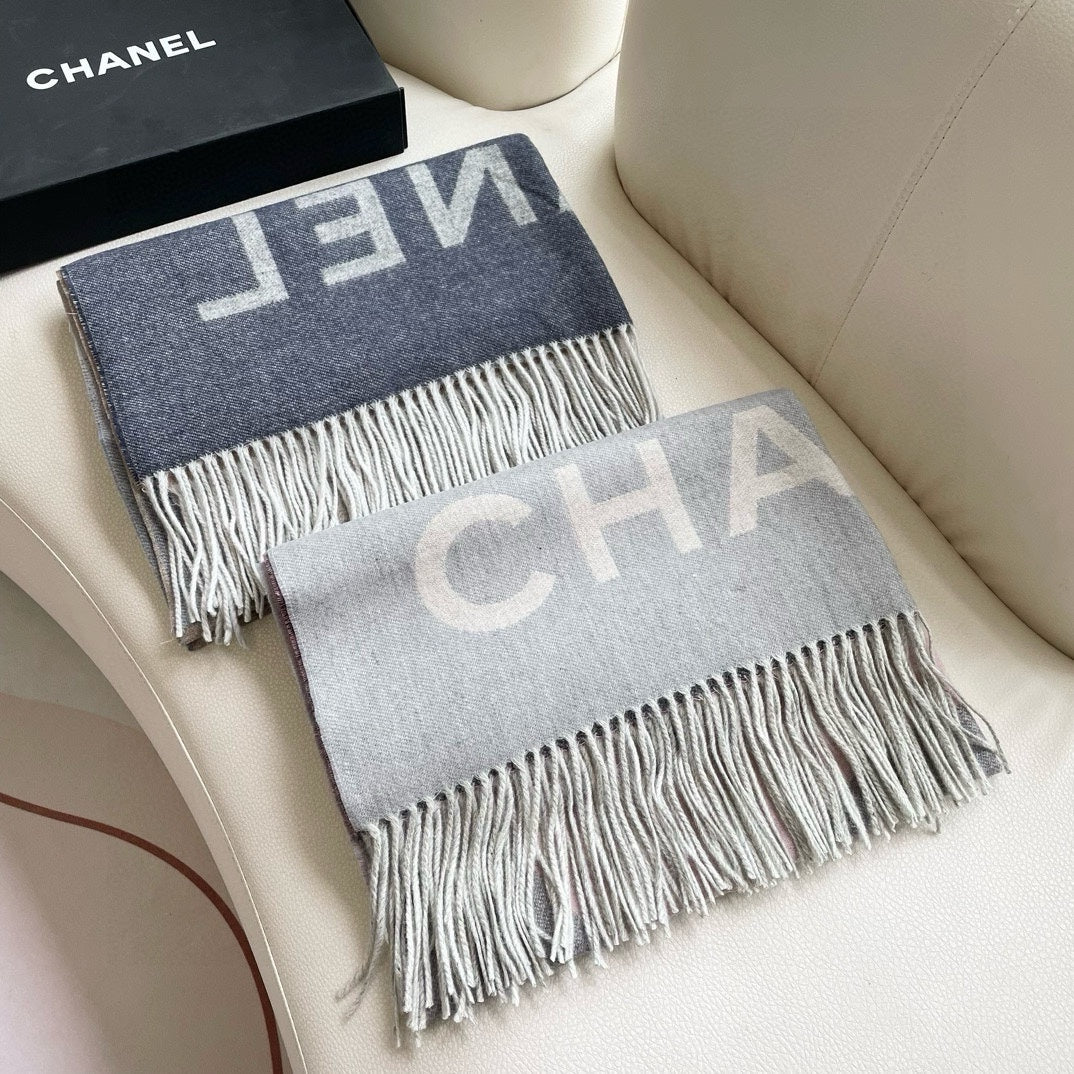 CC Scarf 200 CM In Light Grey Mix Pink Cashmere 422834