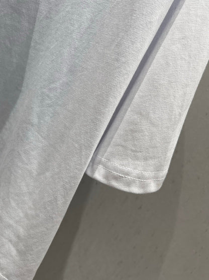 Gucci 25 Round Neck Short-sleeved T-shirt Blue White Cotton 217913