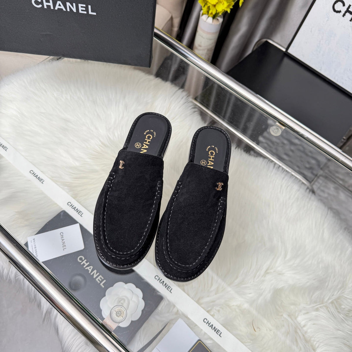 CC 26 Mule Black Suede Calfskin 3608718