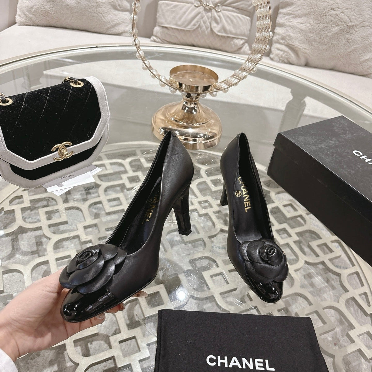 CC 26s High Heels Pump 85 Black Suede 627011