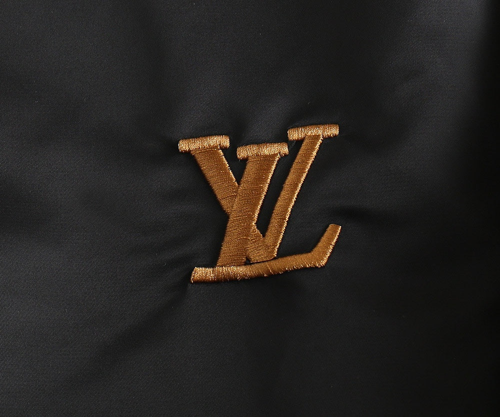 LV WINDBREAKER BLACK AND BROWN MONOGRAM 238972