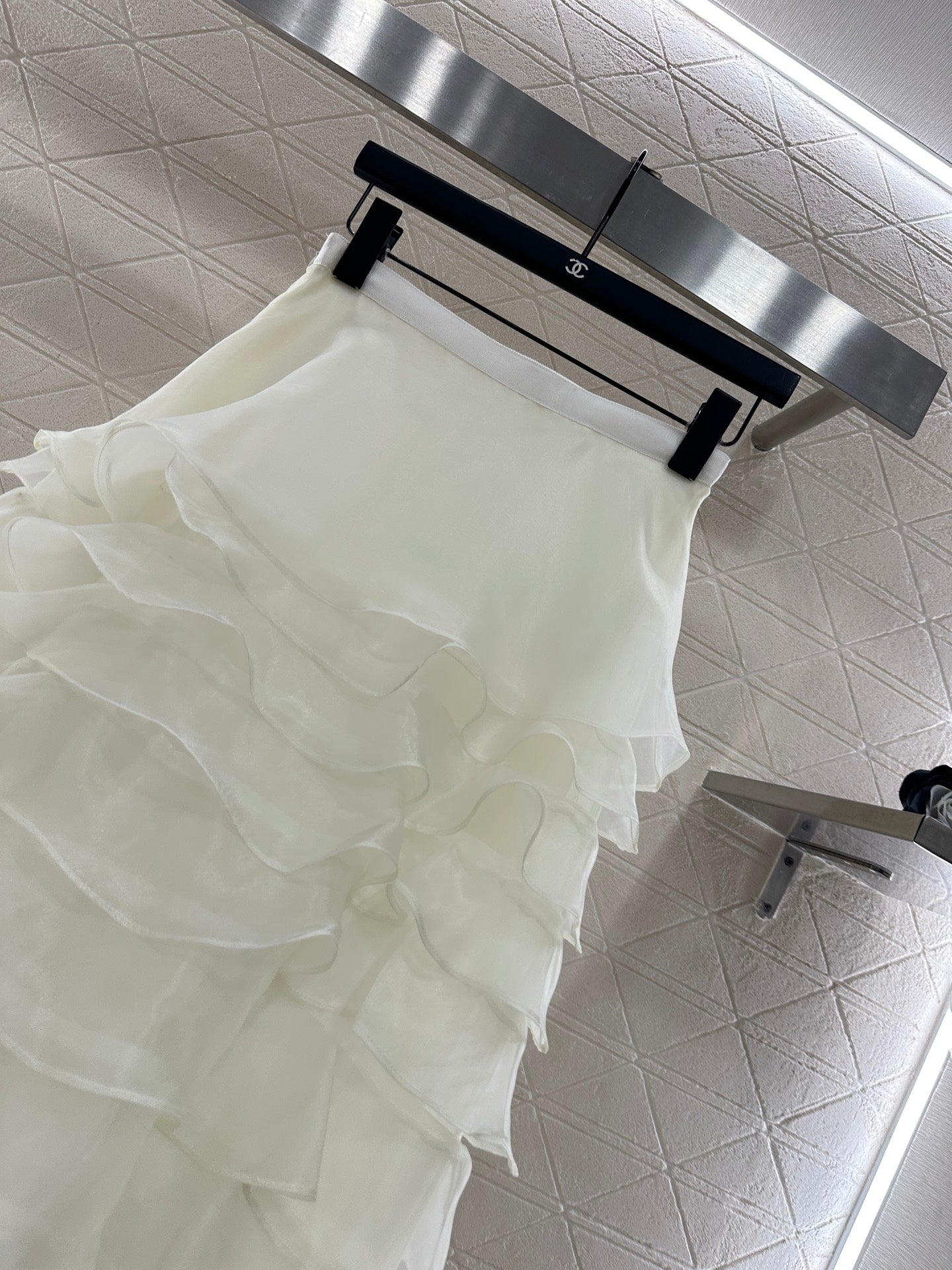 Dior 2025 High-waisted Tulle Skirt White Polyester 321314