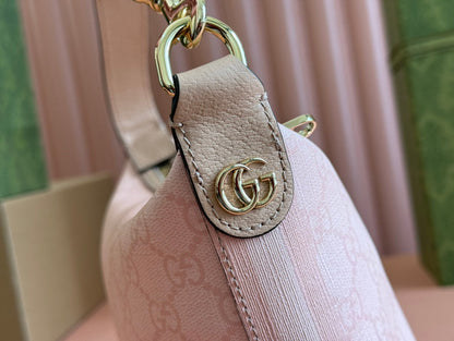 Gucci Ophidia 20cm Bag Pink  Canvas 239922